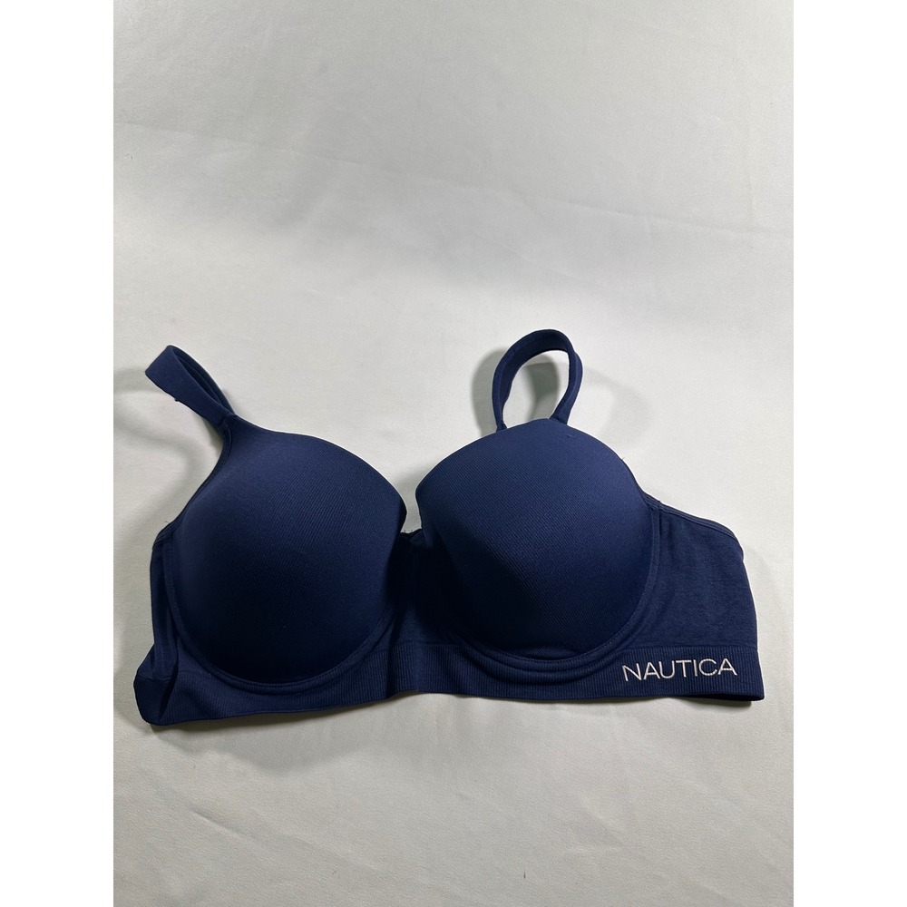 Nautica Intimates 40D Ribbed Stretch Navy Blue‎ Bra